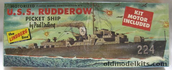 Lindberg 1/300 DE-224 Rudderow Picket Ship -  Destroyer Escort - Motorized, 778M plastic model kit